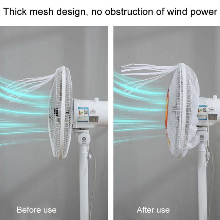 Children Anti-Pinch Hand Fan Cover All-around Fan Dustproof Mesh Cover(White)