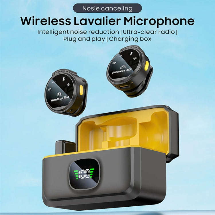 J6 Smart Digital Display Noise Reduction Magnetic Wireless Collar Microphone, Spec: 8 Pin