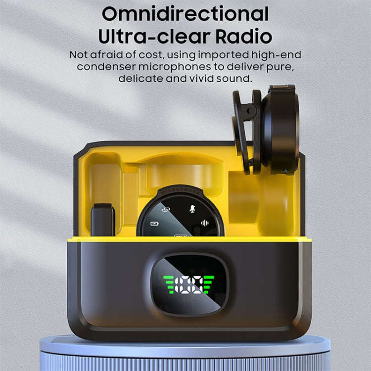 J6 Smart Digital Display Noise Reduction Magnetic Wireless Collar Microphone, Spec: 8 Pin