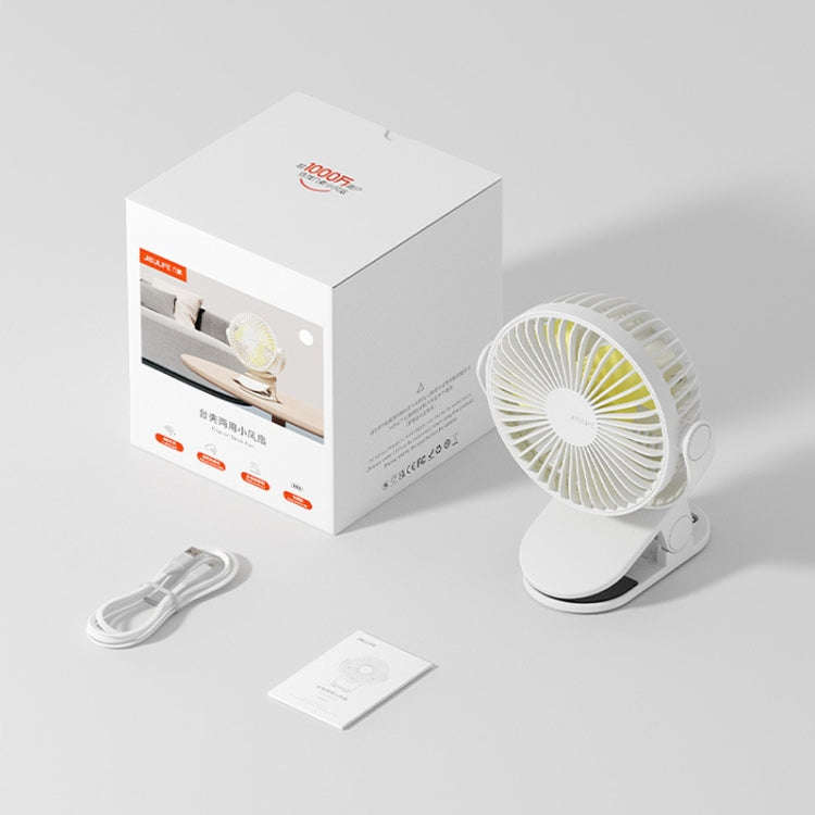 JisuLife FA29A Clip Desktop Mini Fan Portable USB Rechargeable Fan(White)