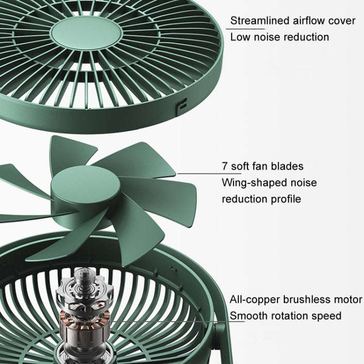 JisuLife FA19 4000mAh Wireless Rechargeable Desktop Mini Fan Silent Portable Fan(White)