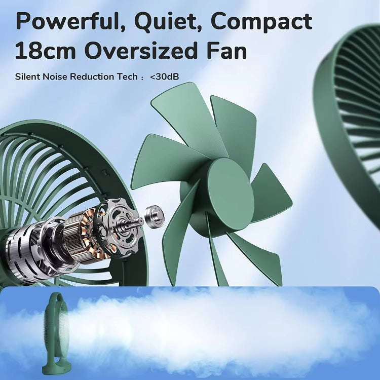 JisuLife FA19 4000mAh Wireless Rechargeable Desktop Mini Fan Silent Portable Fan(White)