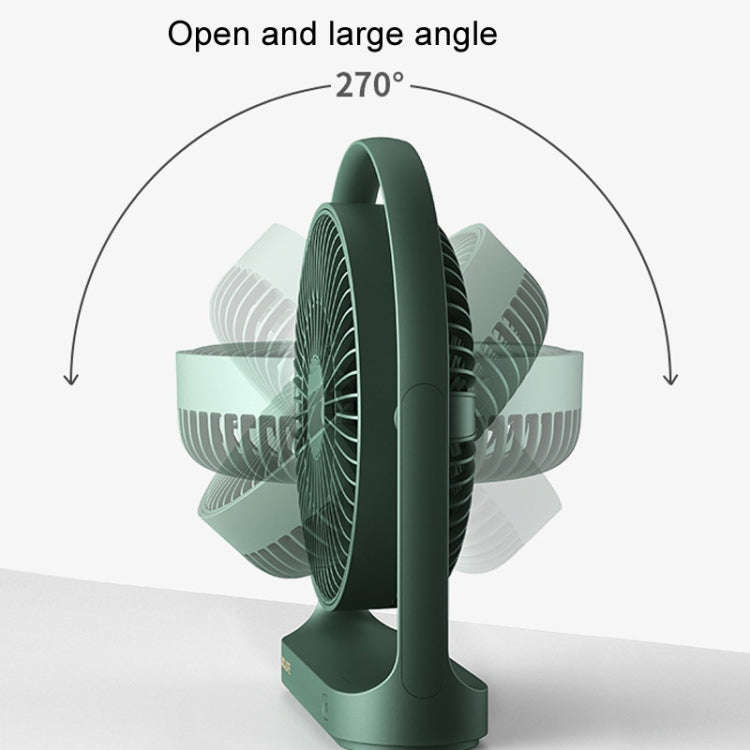 JisuLife FA19 4000mAh Wireless Rechargeable Desktop Mini Fan Silent Portable Fan(Green)