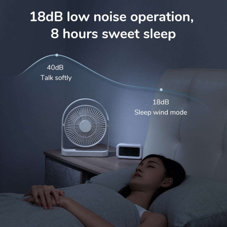 JisuLife FA27 Desktop Wireless Rechargeable Fan Office Table Mini Fan(Brown)