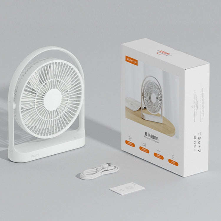 JisuLife FA27 Desktop Wireless Rechargeable Fan Office Table Mini Fan(Light Gray)