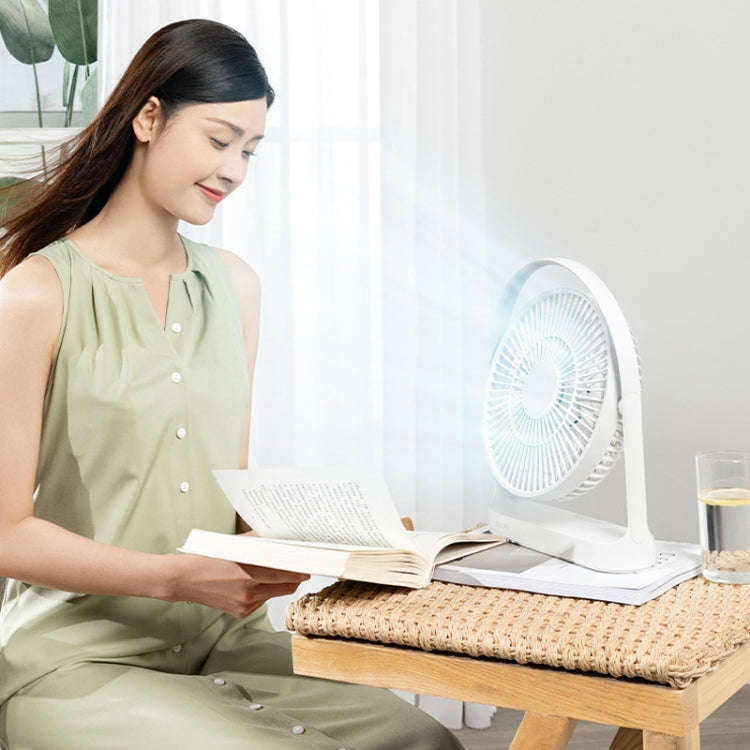 JisuLife FA27 Desktop Wireless Rechargeable Fan Office Table Mini Fan(Light Gray)
