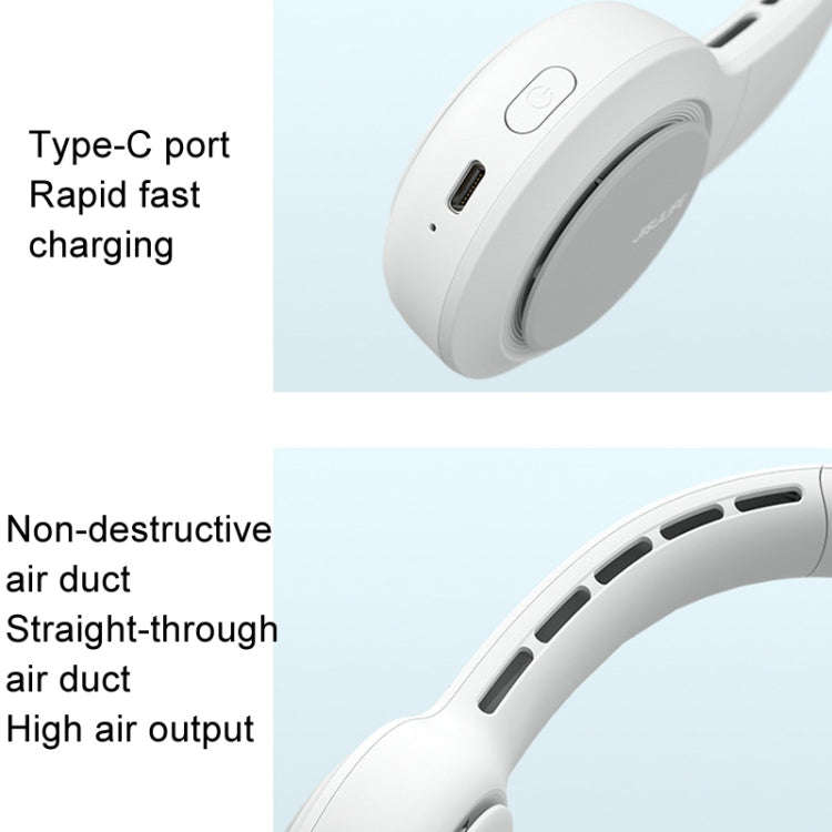 JisuLife FA31 USB Rechargeable Hanging Neck Mini Fan Bladeless Cooling Outdoor High Wind Power El...