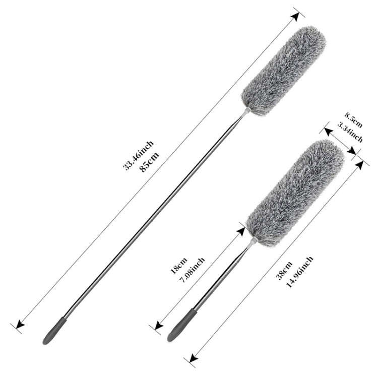 Stainless Steel Telescopic Bendable Household Duster(Green)
