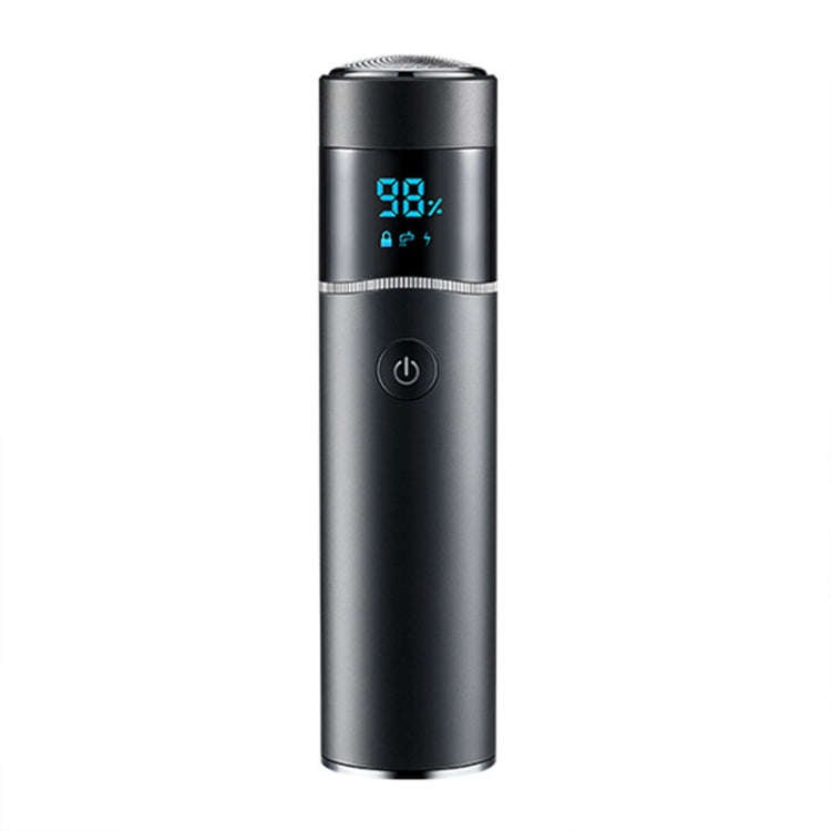 S-1090 IPX7 Waterproof 8D Portable LED Digital Display Round Electric Shaver(Black)
