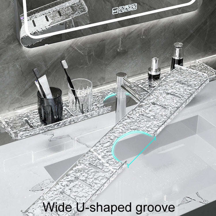 50 x 11cm Punch-Free Bathroom Faucet Shelf Home Bathroom Vanity Storage Stand
