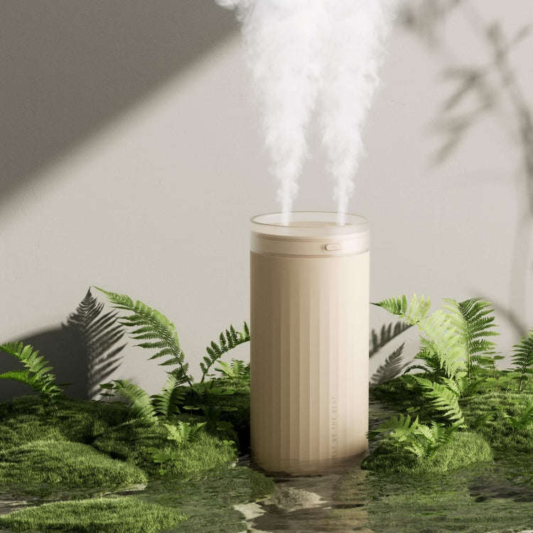 JisuLife HU16 Desktop Dual Mist Ports Humidifier, Color: Brown Rechargeable