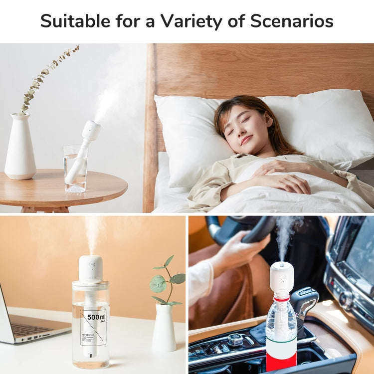 JisuLife JB07 Wireless High Mist Portable Humidifier, No Water Tank, Color: White 2200mAh
