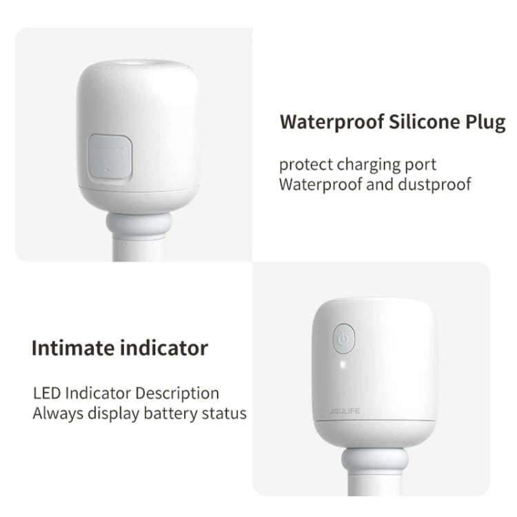 JisuLife JB07 Wireless High Mist Portable Humidifier, No Water Tank, Color: White 2200mAh