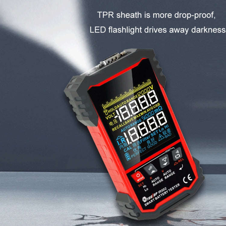 Battery Internal Resistance Tester Lead-Acid Alkaline Lithium Battery Tester, Model: IR500