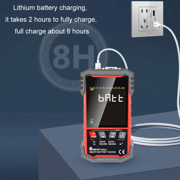 Battery Internal Resistance Tester Lead-Acid Alkaline Lithium Battery Tester, Model: IR500