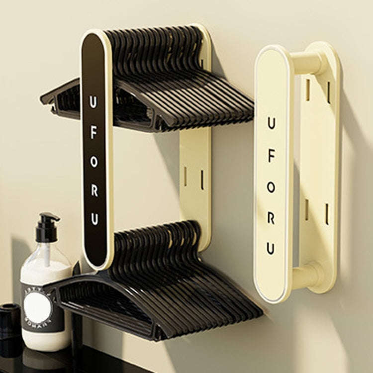 Retractable Clothes Rack Organizer Multifunctional Household Hole-Free Balcony Storage Shelf(Milk...