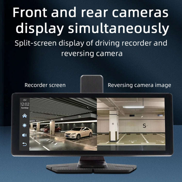 Car Bluetooth Portable DVR Monitor Support Carplay/Android Auto, Specifications: Display+ Camera