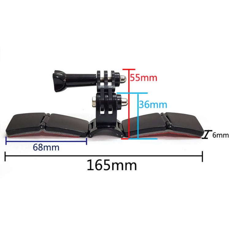 TUYU Motorcycle Integrated Hinged Helmet Chin Sports Camera Mounting Bracket, Style: With 2 Stickers