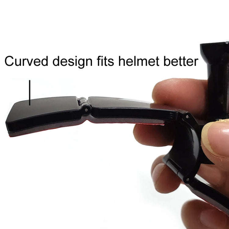 TUYU Motorcycle Integrated Hinged Helmet Chin Sports Camera Mounting Bracket, Style: With 2 Stickers