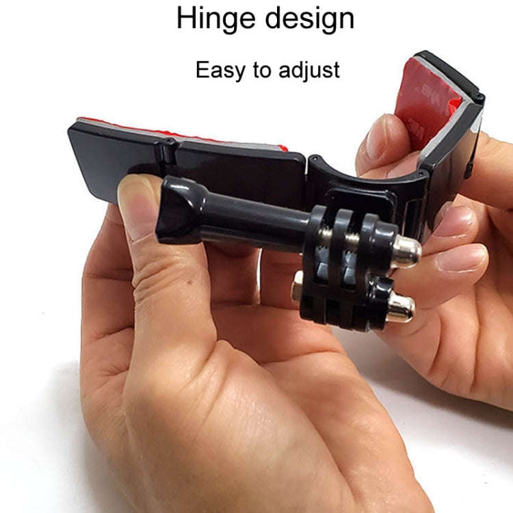 TUYU Motorcycle Integrated Hinged Helmet Chin Sports Camera Mounting Bracket, Style: With 2 Stickers