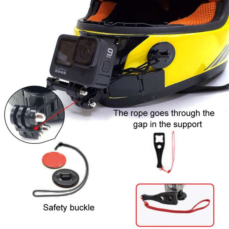 TUYU Motorcycle Integrated Hinged Helmet Chin Sports Camera Mounting Bracket, Style: With 4 Stickers