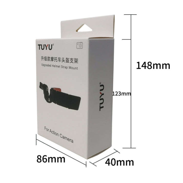 TUYU Motorcycle Integrated Hinged Helmet Chin Sports Camera Mounting Bracket, Style: With 2 Stickers