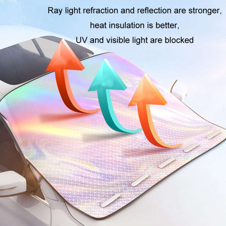 Car Laser Front Windshield Sun Protection Heat Insulation Sunshade, Size: Small