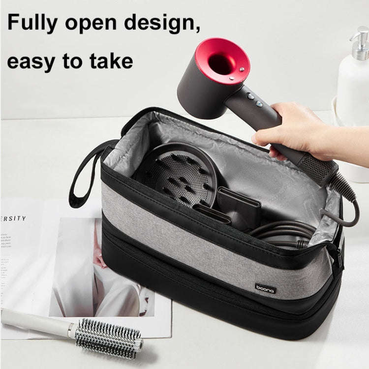 For Dyson Baona BN-DS005 Large-capacity Double-layer Hair Dryer Curling Iron Storage Bag(Black)