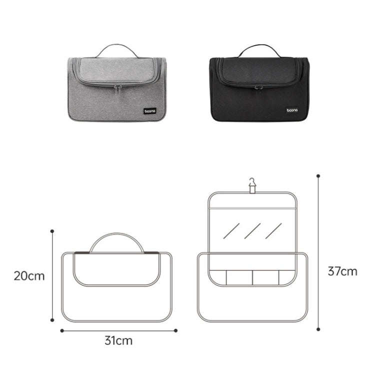 For Dyson Baona BN-DS002 Large Capacity Portable Handheld Hair Dryer Storage Bag with Hook(Black)