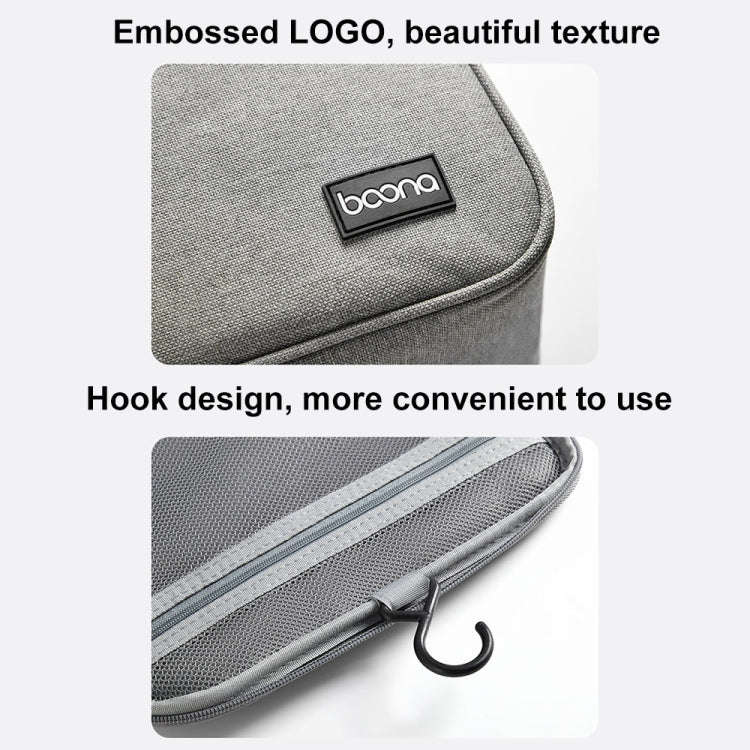 For Dyson Baona BN-DS002 Large Capacity Portable Handheld Hair Dryer Storage Bag with Hook(Black)