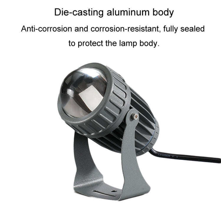10W One Beam LED Spotlight Outdoor Waterproof Lighting Pillar Wall Light Remote Landscape Lamp, C...