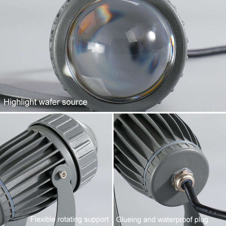 10W One Beam LED Spotlight Outdoor Waterproof Lighting Pillar Wall Light Remote Landscape Lamp, C...