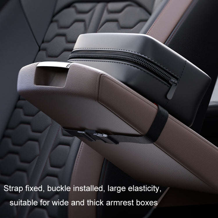 Car Seat Armrest Tissue Box Sun Visor Seat Back Hanging Paper Bag(Black)