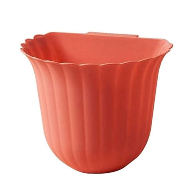 Multifunctional Hanging Kitchen Trash Can Household Flower Desktop Garbage Can(Pink)