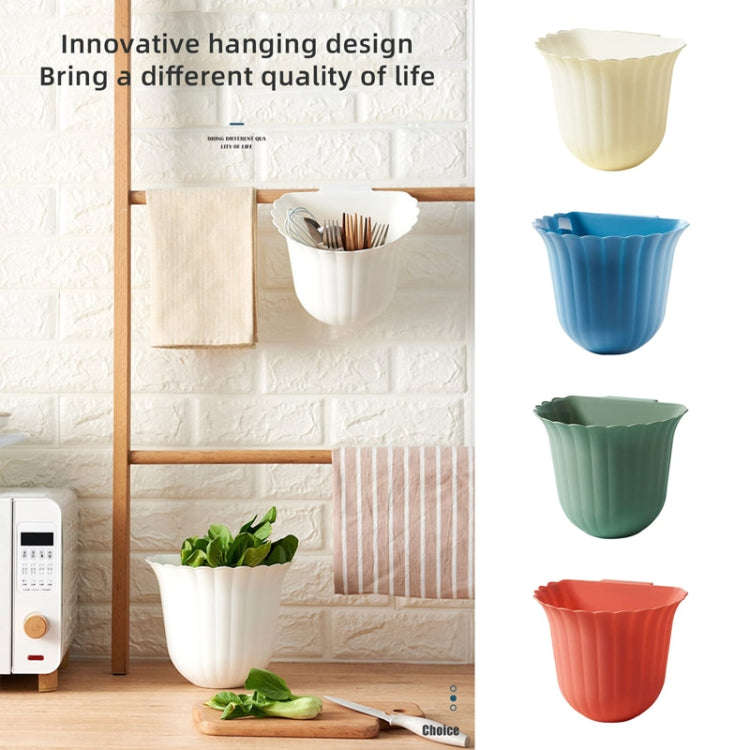 Multifunctional Hanging Kitchen Trash Can Household Flower Desktop Garbage Can(Pink)