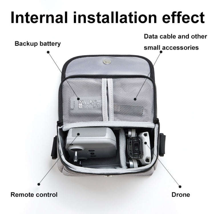 For DJI Mini 4 Pro Baona BN-H016 Portable Waterproof Crossbody Drones Storage Bag(Grey)