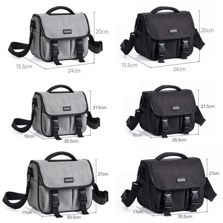 Baona BN-H017 Photography SLR / Micro Single Cross-Body Camera Storage Bag, Color: M Gray