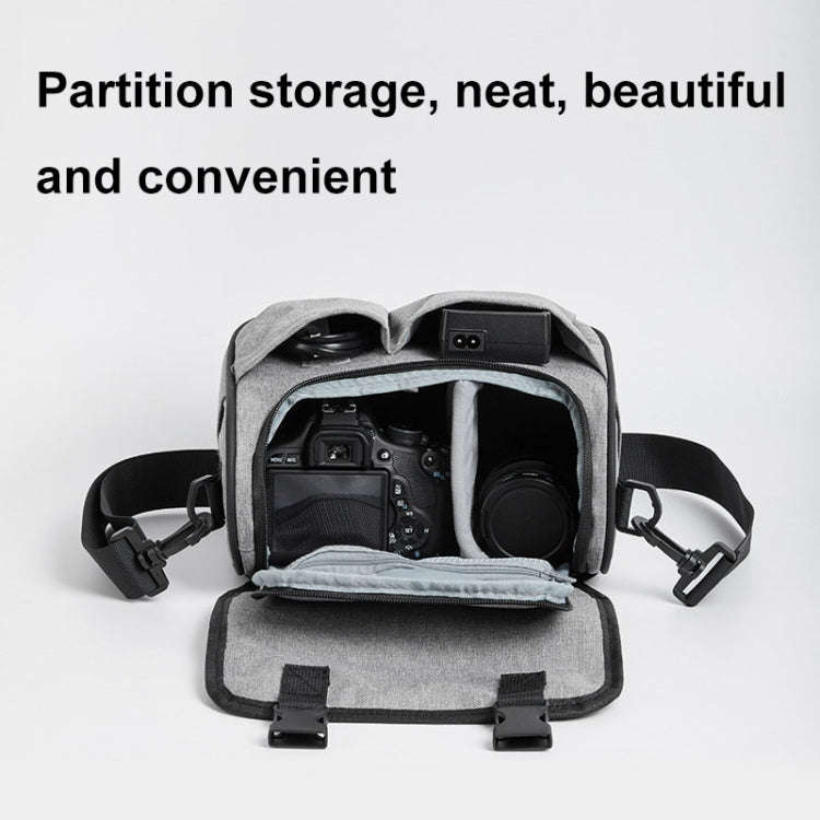 Baona BN-H017 Photography SLR / Micro Single Cross-Body Camera Storage Bag, Color: M Gray