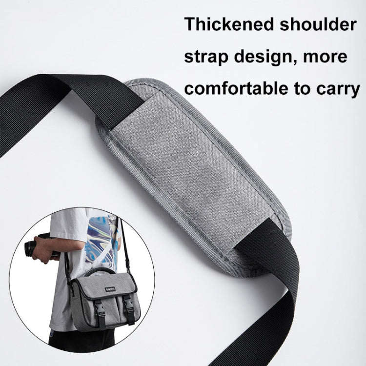 Baona BN-H017 Photography SLR / Micro Single Cross-Body Camera Storage Bag, Color: M Gray
