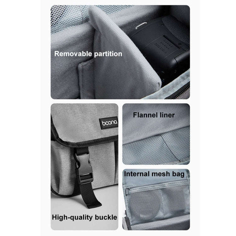 Baona BN-H017 Photography SLR / Micro Single Cross-Body Camera Storage Bag, Color: M Gray
