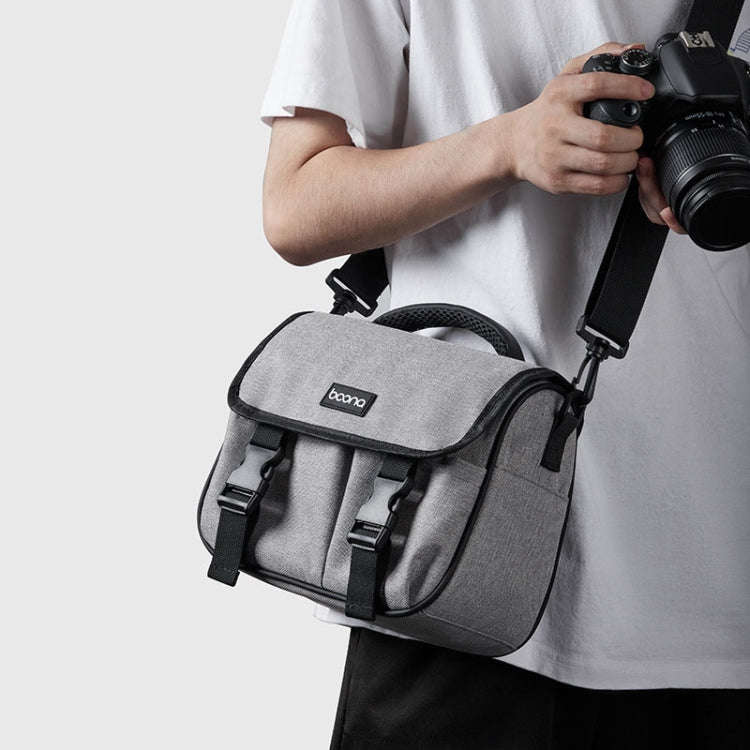 Baona BN-H017 Photography SLR / Micro Single Cross-Body Camera Storage Bag, Color: M Gray