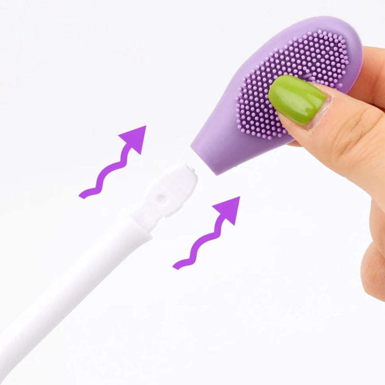 2pcs Dual Head Silicone Face Mask Brush Face Cleansing Massage Brush Mud Mask Applicator(Pink)