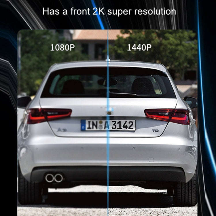 Mobile Phone WIFI Interconnection 2K Ultra-Clear Night Vision Hidden Driving Recorder, Version: C...