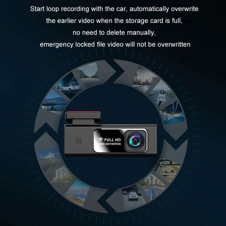 Mobile Phone WIFI Interconnection 2K Ultra-Clear Night Vision Hidden Driving Recorder, Version: U...