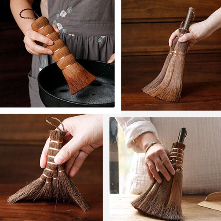 Palm Fiber BrushTea Ceremony Brush Household Cleaning Tools, Style: 22.5cm Large Round
