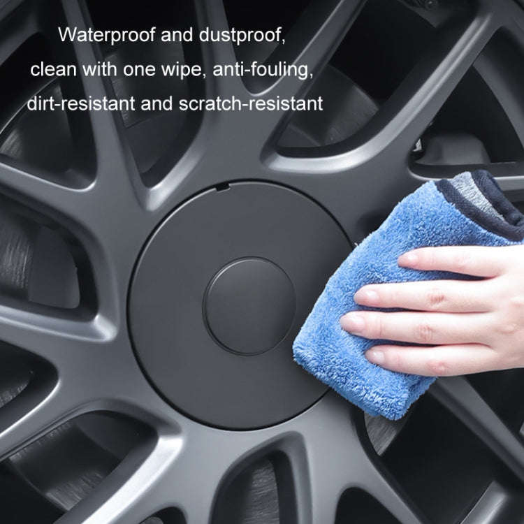 For 2024 Tesla Model 3 4pcs /Set Wheel Center Cover Modification Accessories(Matte Black)