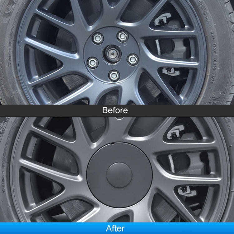 For 2024 Tesla Model 3 4pcs /Set Wheel Center Cover Modification Accessories(Matte Black)