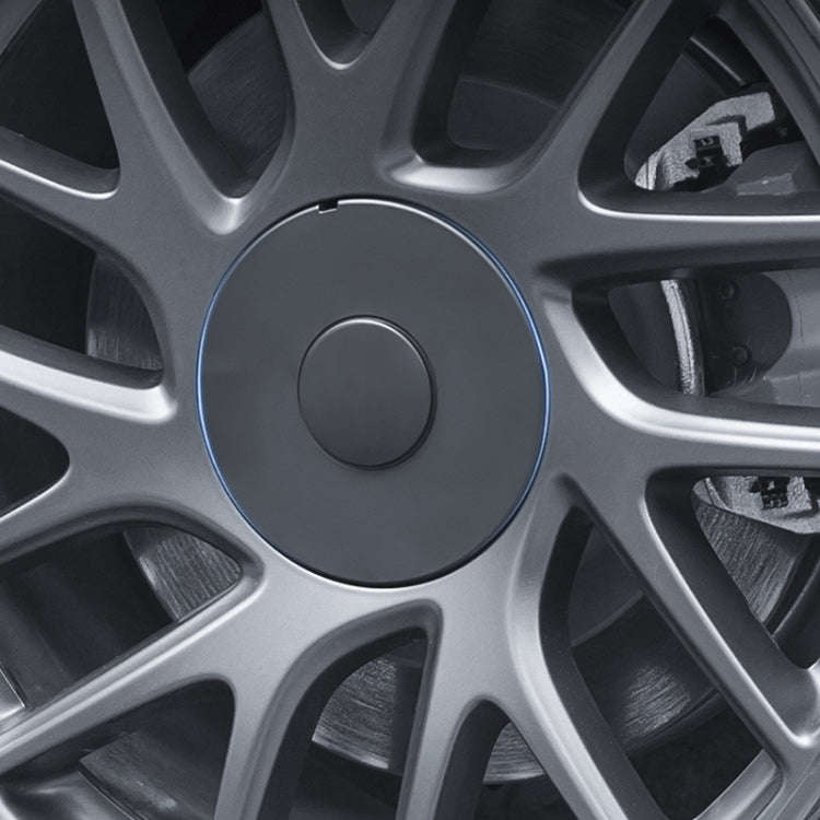 For 2024 Tesla Model 3 4pcs /Set Wheel Center Cover Modification Accessories(Matte Black)