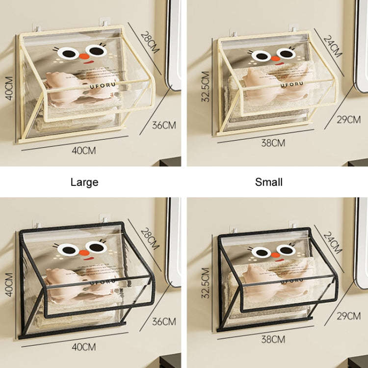 Bathroom Hanging Bag Foldable Transparent With Lid Waterproof Clothes Socks Storage Bag, Color: L...