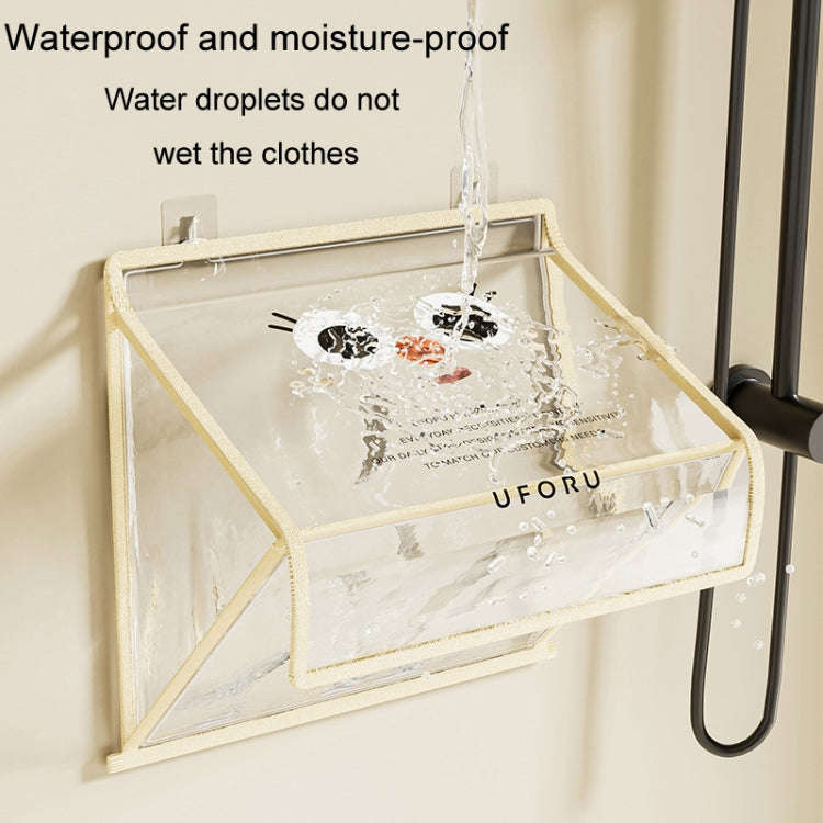 Bathroom Hanging Bag Foldable Transparent With Lid Waterproof Clothes Socks Storage Bag, Color: L...